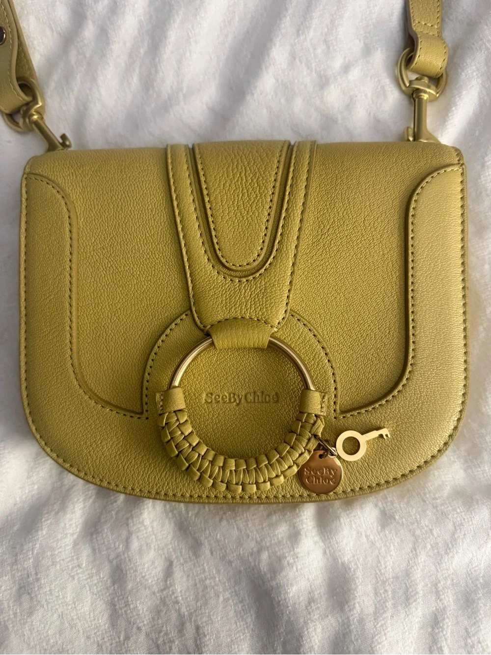 See By Chloe Small Yellow Leather Shoulder Bag